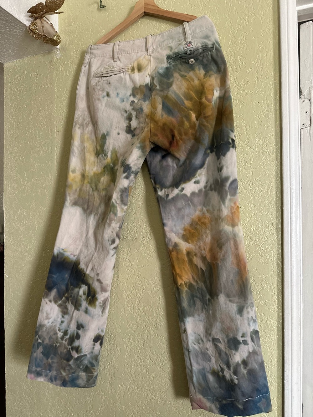 Polo by Ralph Lauren Tie-Dye Chinos in White, Blue, Yellow, Brown 32 x32